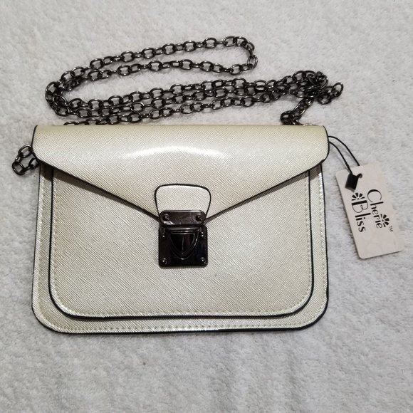 Cherie Bliss chain crossbody bag with gold sheen - Picture 1 of 5